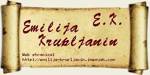 Emilija Krupljanin vizit kartica